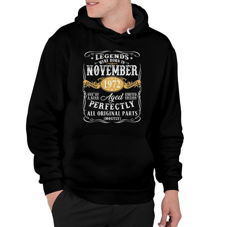 50Th Birthday Gift Legends Were Born In November 1972 Perfect Hoodie