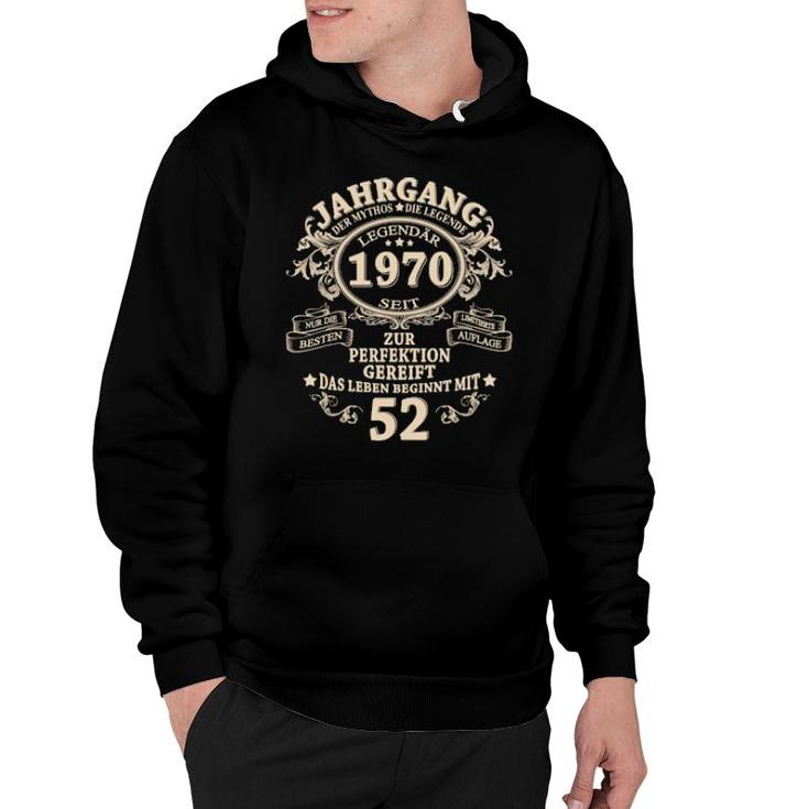 52 Geburtstag Geschenk Mann Mythos Legende Jahrgang 1970 Langarm Hoodie