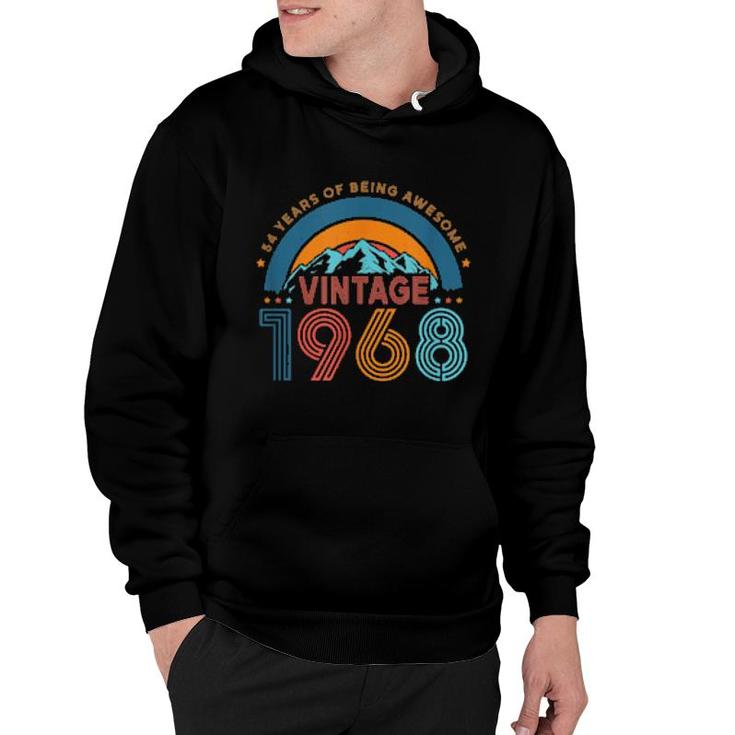54 Years Old Retro 80S Style 54Th Birthday Born In 1968  Hoodie