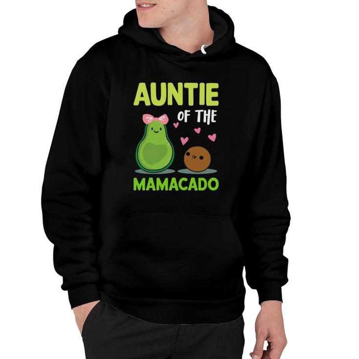 Auntie Of The Mamacado Avocado Family Matching Mother's Day Pink Bow Heart Hoodie