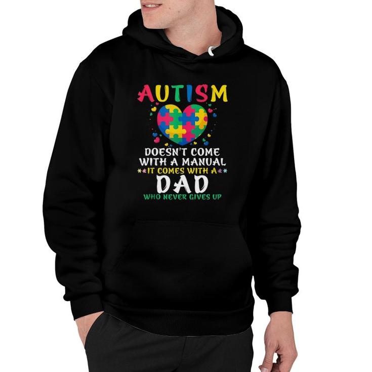 Autism Doesn't Come With Manual Dad Autism Awareness Puzzle Hoodie