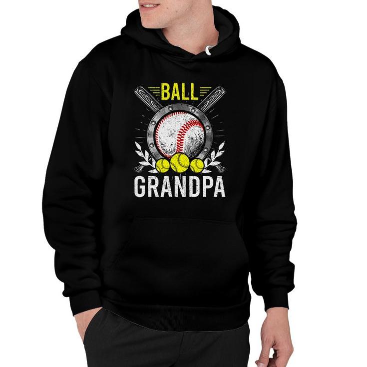 Ball Grandpa Baseball Lover Grandpa Father's Day Hoodie
