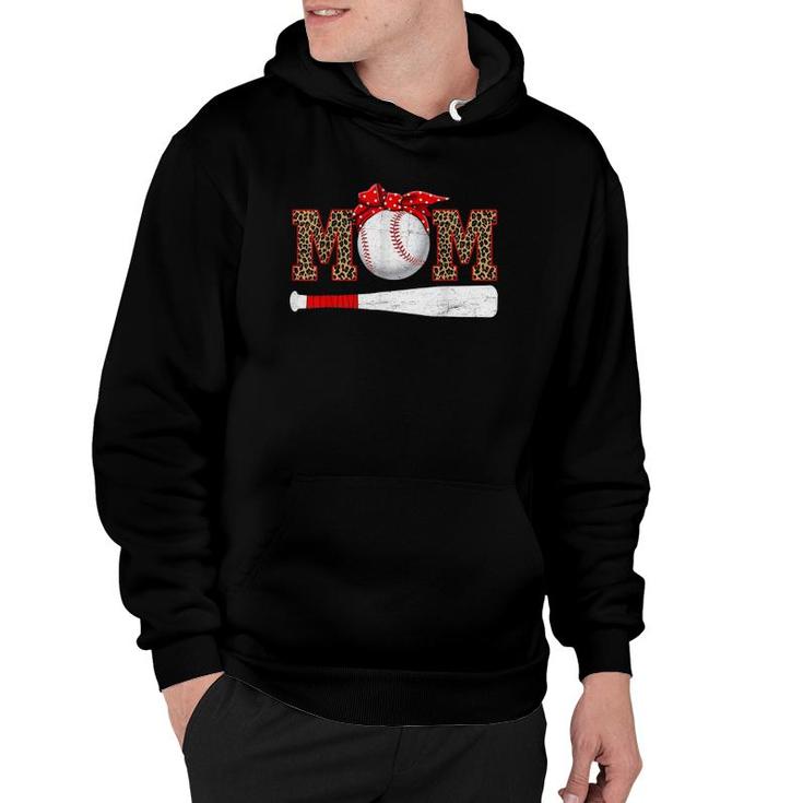 Baseball Mom Leopard Funny Mom Mother's Day 2021 Ver2 Hoodie