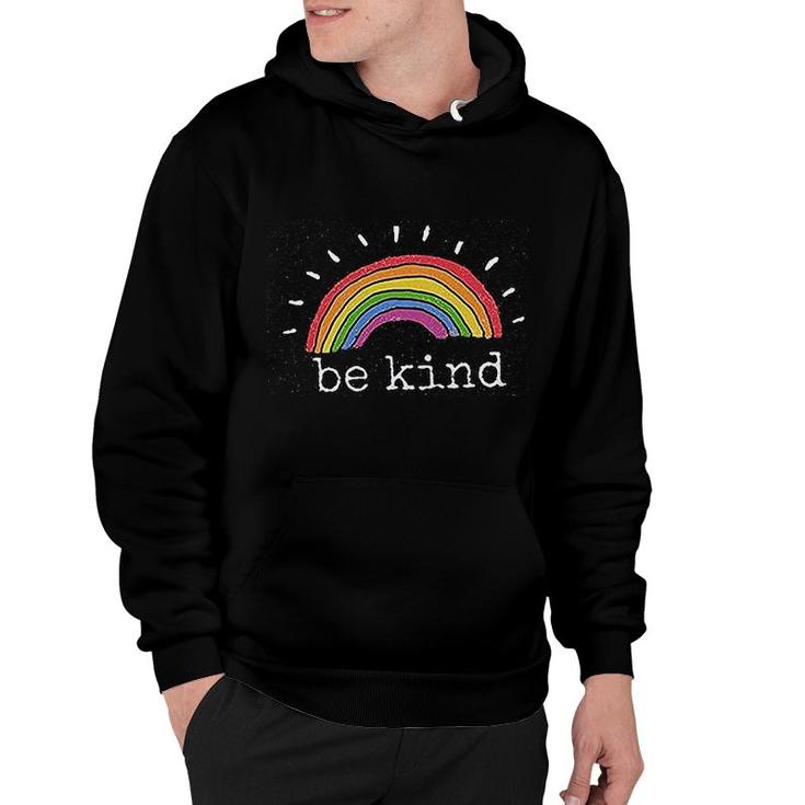 Be Kind Rainbow Graphic Inspirational Hoodie