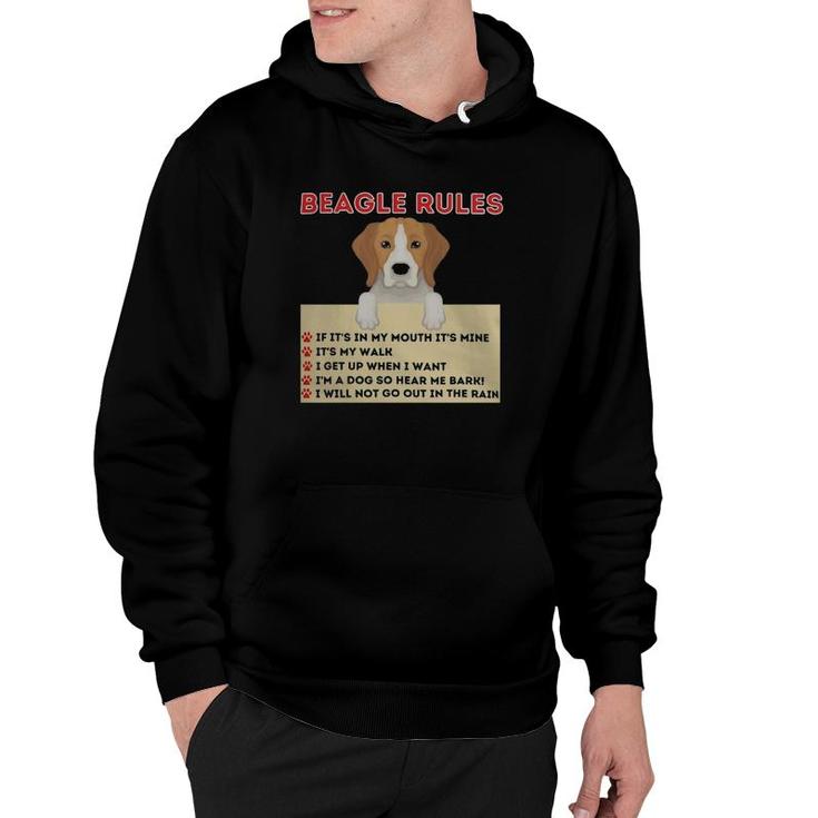 Beagle Rules For Owner Funny Beagle Dog Lover Pet Owner Hoodie