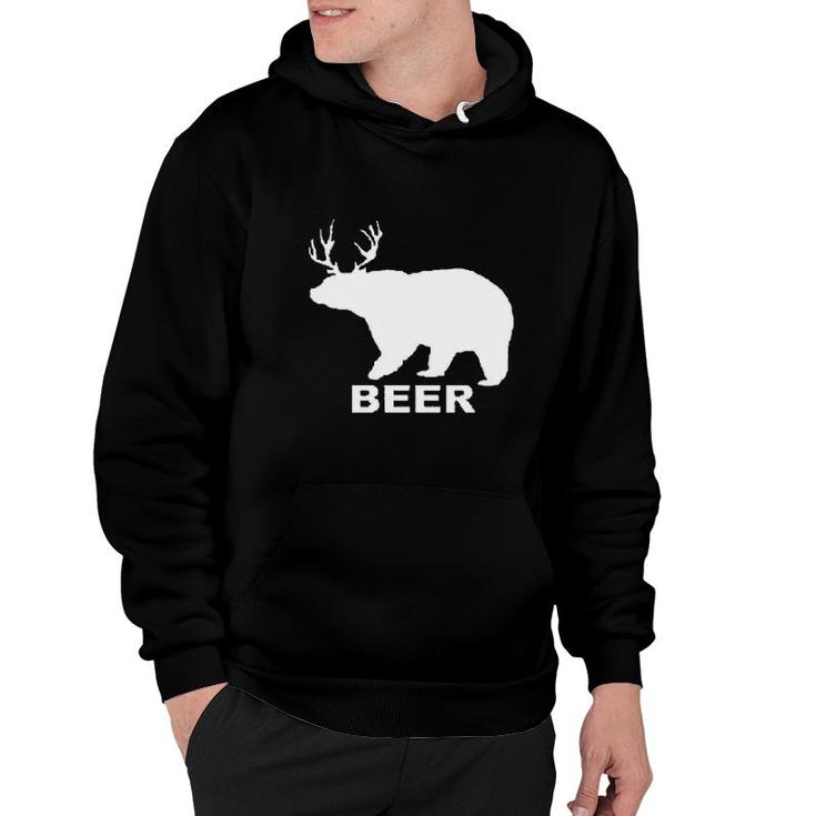 Bear Deer Beer Funny Drinking Hoodie