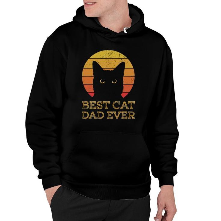 Best Cat Dad Ever Vintage Funny Cat Daddy Father's Day Hoodie