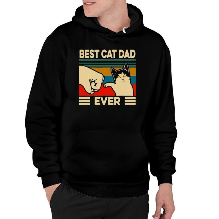 Best Cat Dad Ever Vintage Men Bump Fit Fathers Day Gift Hoodie