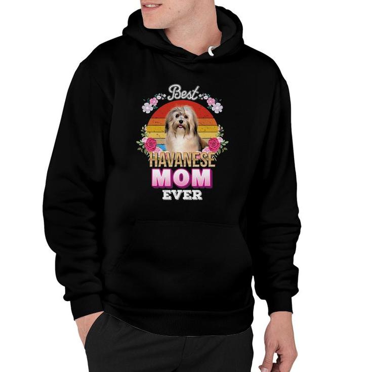 Best Dog Mom Ever Havanese Floral Retro Lover Mother Day Hoodie
