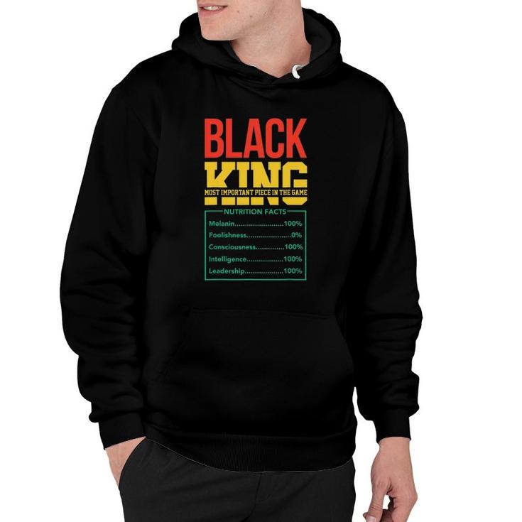 Black King Nutritional Facts Funny Fathers Dad Grandpa Men Hoodie