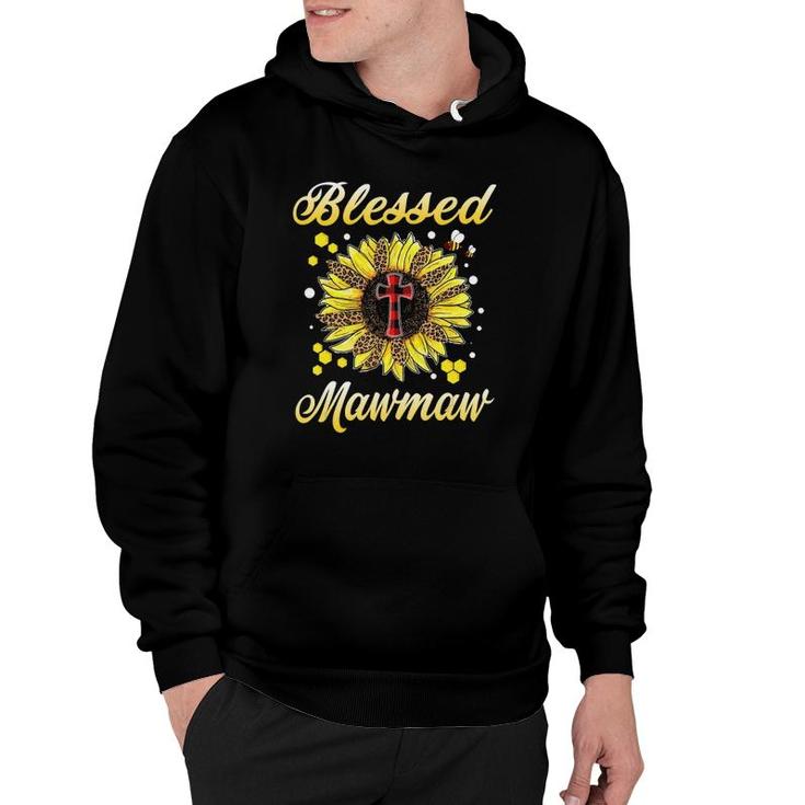 Blessed Mawmaw Cross Sunflower Mother Day Hoodie