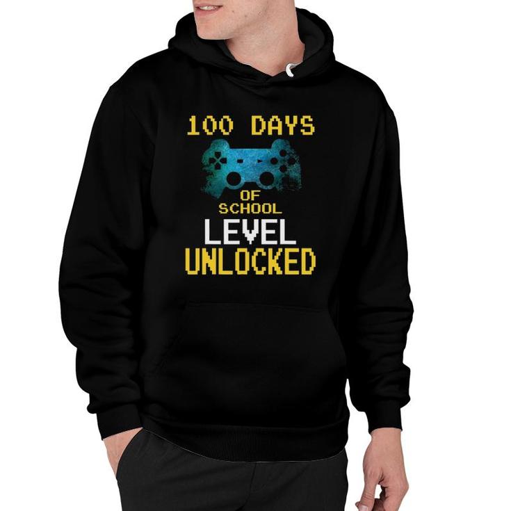 Boys 100 Days Of School Gamer Video Games Level Unlocked Hoodie