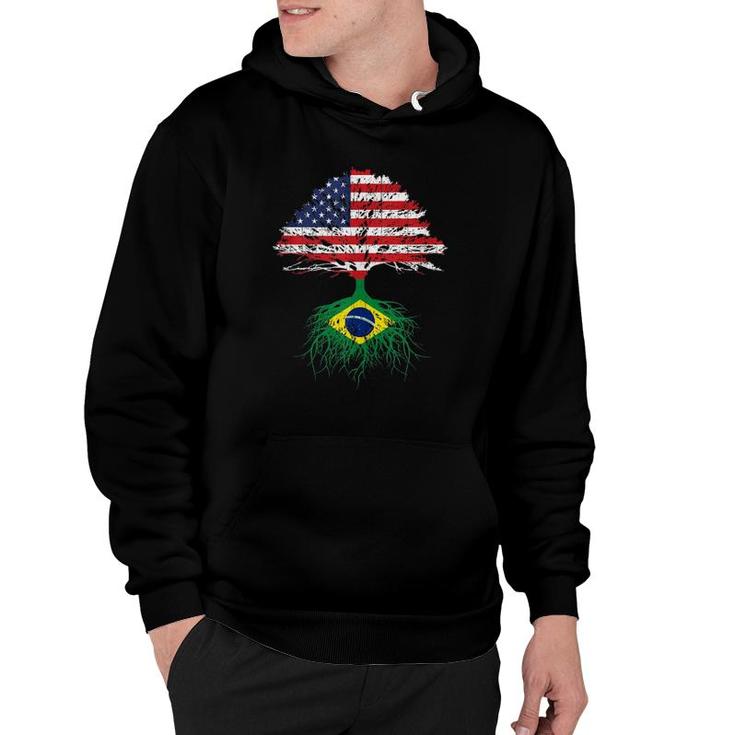 Brazil Brasil Roots Flag Brazilian American Flag Gift Tank Top Hoodie