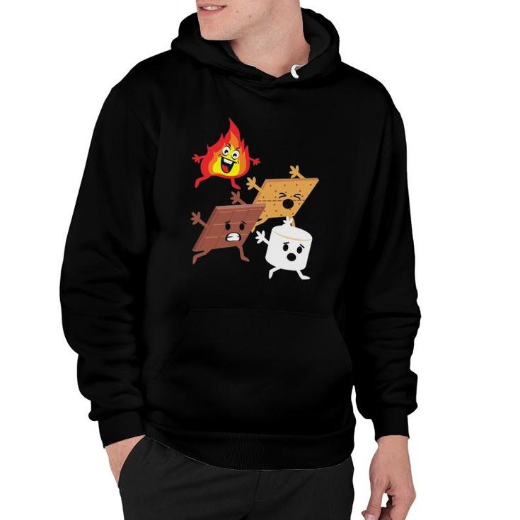 Campfire Chasing Smores Funny S'mores Lover Camping Hoodie