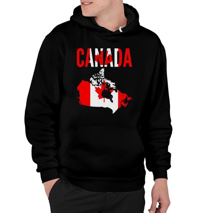 Canadian Gift - Canada Country Map Flag Hoodie