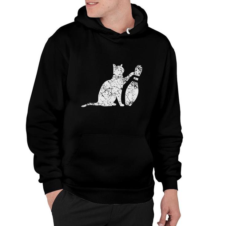 Cat Bowling Pin Funny Team Gift Hoodie