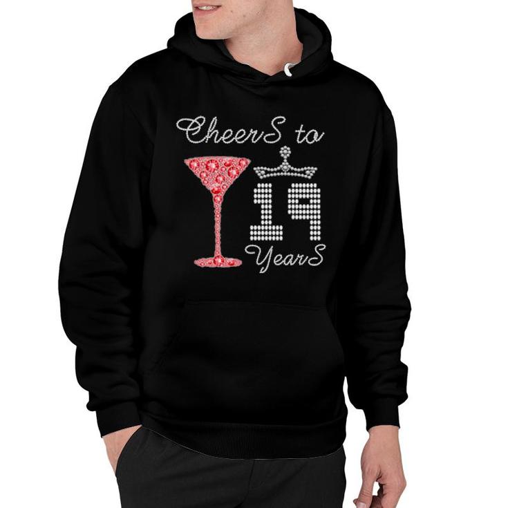 Cheers To 19 Years 19Th Birthday Party Outfit Born In 2002  Hoodie