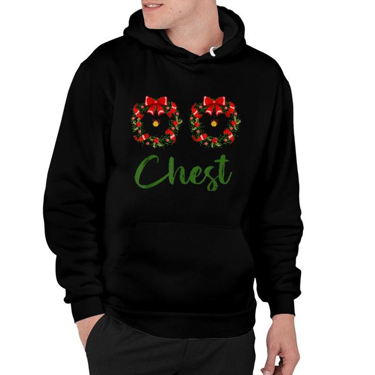 Chest Chestnuts Couple Costume Christmas Wreath Xmas Holiday  Hoodie