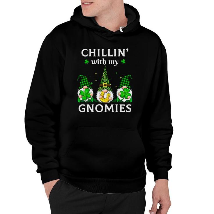 Chillin' With My Gnomies St Patrick's Day Gnome Shamrock Irish Hoodie