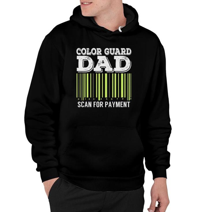 Color Guard Dad Scan For Payment Flag Dance Gift Hoodie
