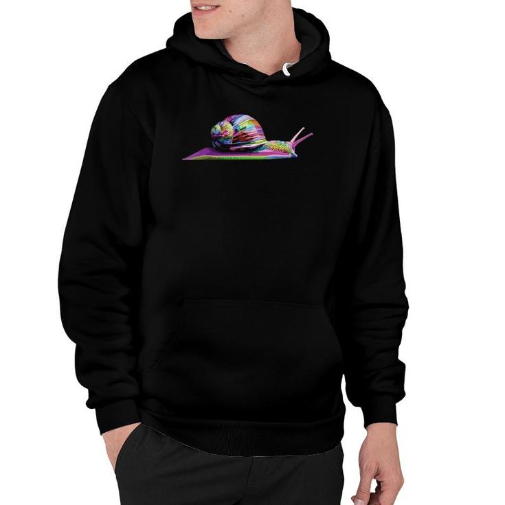 Colorful Snail Art Gifts For Lover Land Snails Or Gastropods Hoodie