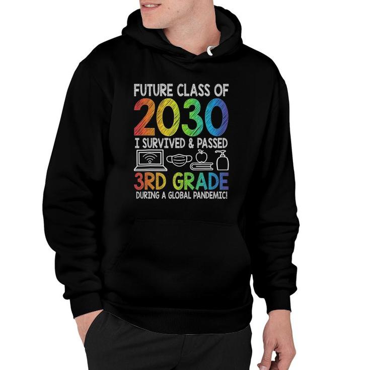 Colourful Class Of 2030 3Rd Grade Last Day Of School Hoodie
