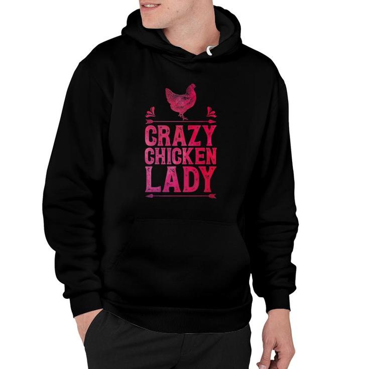 Crazy Chicken Lady Funny Farm Girls Women Poultry Farmers Hoodie