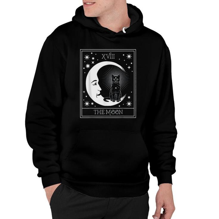 Crescent Moon And Black Cat Hoodie