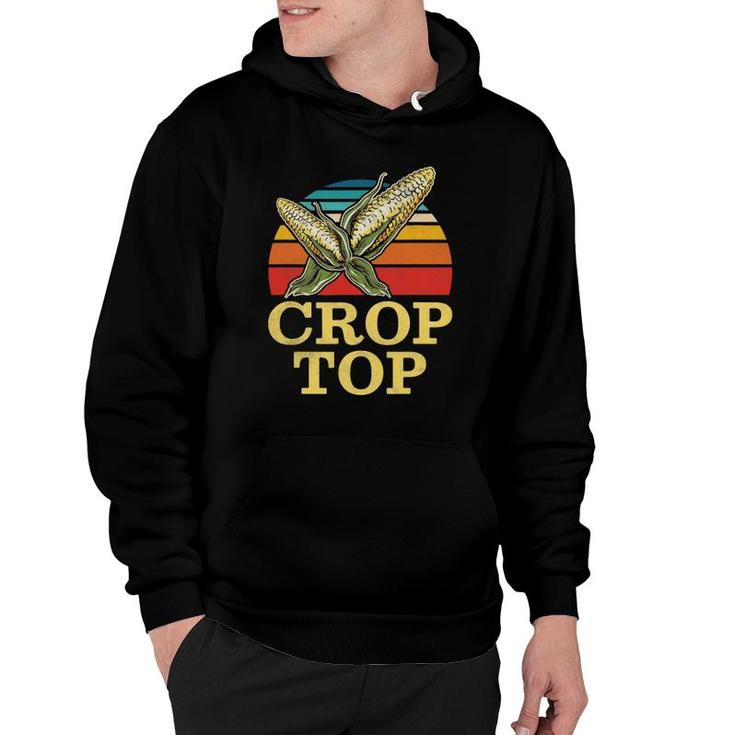 Crop Top Corn Farmer Retro Vintage Hoodie