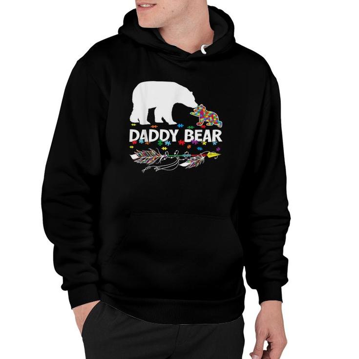 Cute Daddy Bear Autism Awareness  Autistic Family Hoodie