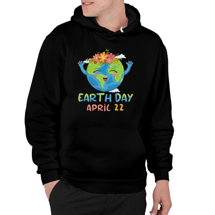 Cute Earth Day Planet Floral Environment Kids Boys Girls Hoodie
