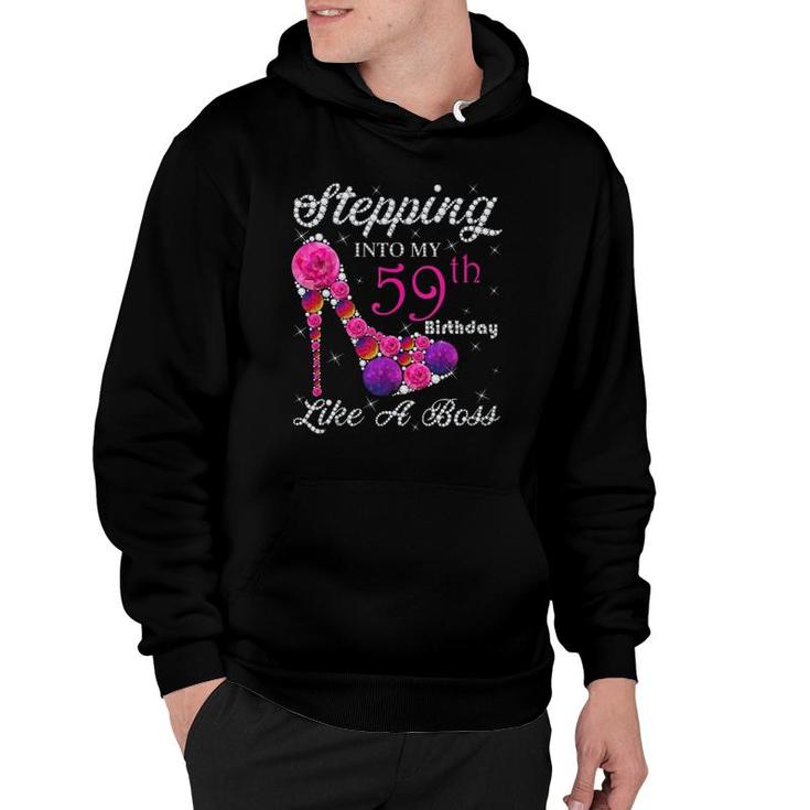 Cute Gift Queens Stepping Into My 59Th Birthday Like A Boss  Hoodie