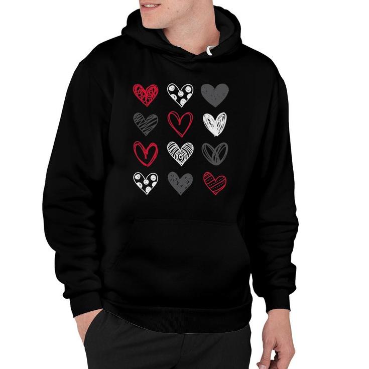 Cute Valentine's Day Hearts Fall In Love Hoodie
