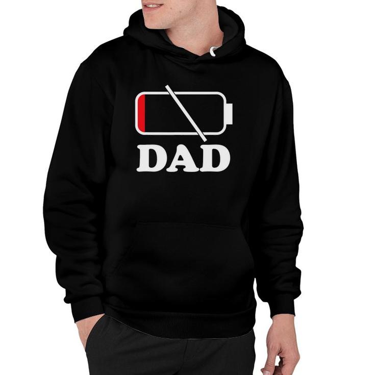 Dad Empty Low Battery Sarcastic Hoodie