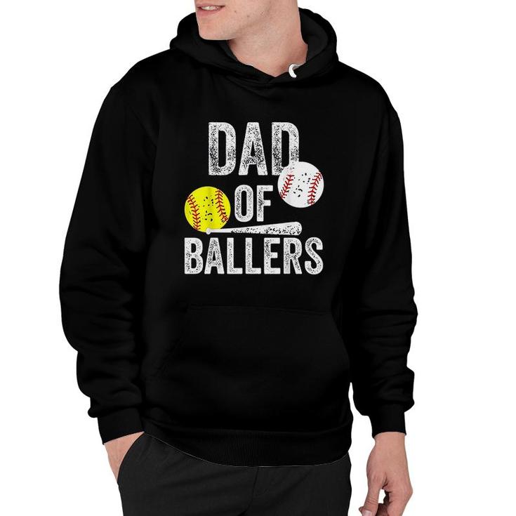Dad Of Ballers Funny Baseball Hoodie