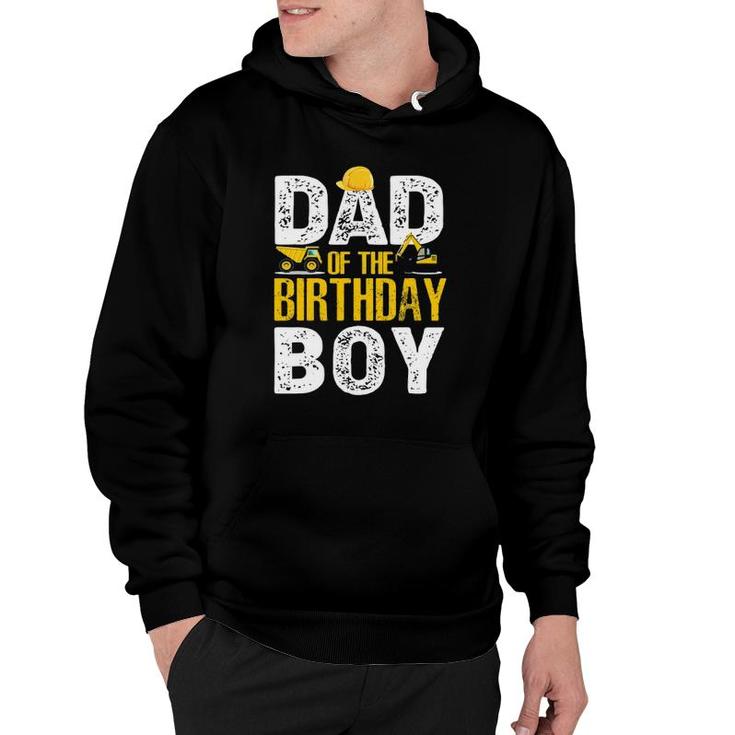 Dad Of The Bday Boy Construction Bday Party Hat Men Hoodie