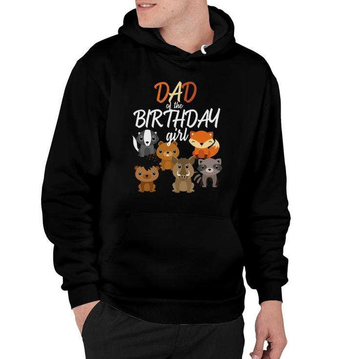 Dad Of The Birthday Girl Woodland Bday Party Matching Family Hoodie