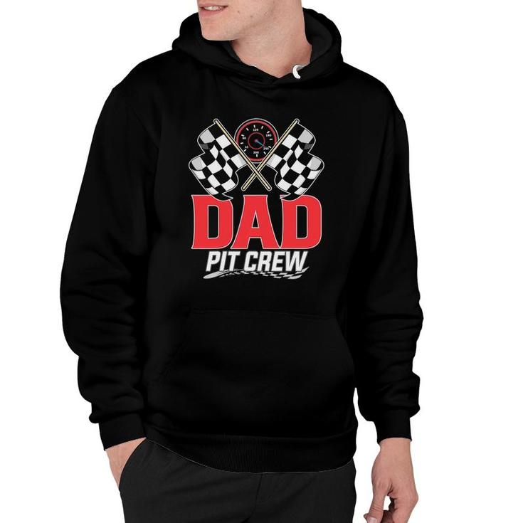 Dad Pit Crew Race Car Birthday Party Racing Family Hoodie