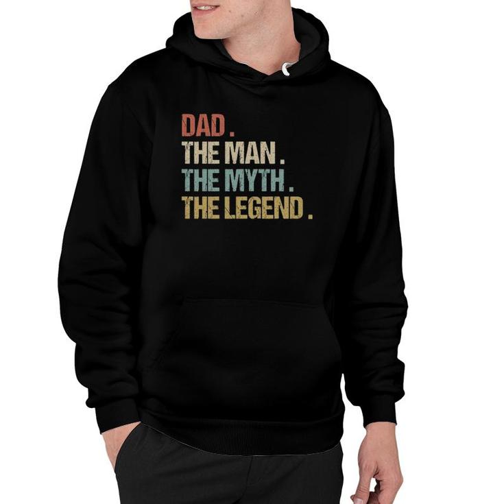Dad The Man Myth Legend  Father Retro Christmas Gift Hoodie
