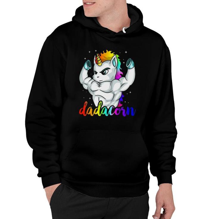 Dadacorn Unicorn Daddy Muscle Unique Family Gift Hoodie