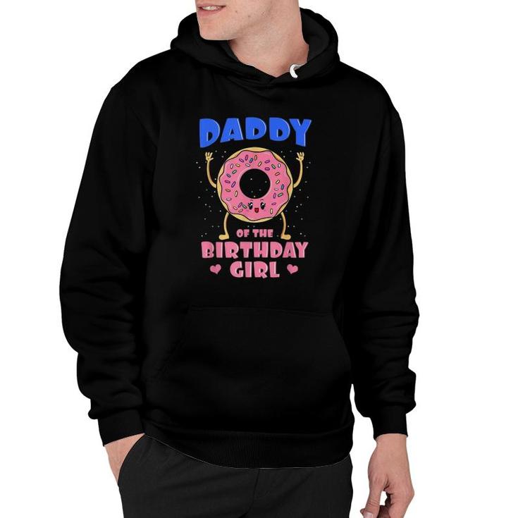 Daddy Of The Birthday Girl Pink Donut Bday Party Hoodie
