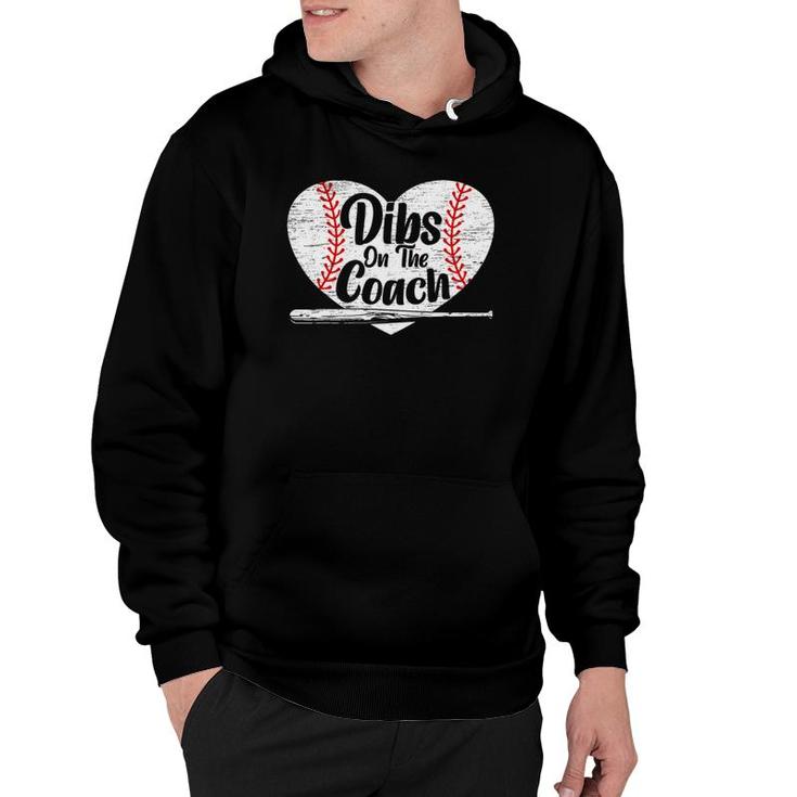 Dibs On The Coach Baseball Player Sport Lover Bat And Ball Hoodie
