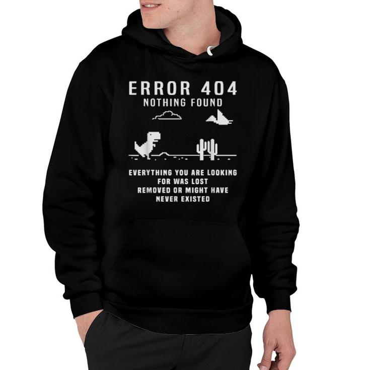 Dinosaur Error 404 Nothing Found Code Halloween 2021  Hoodie
