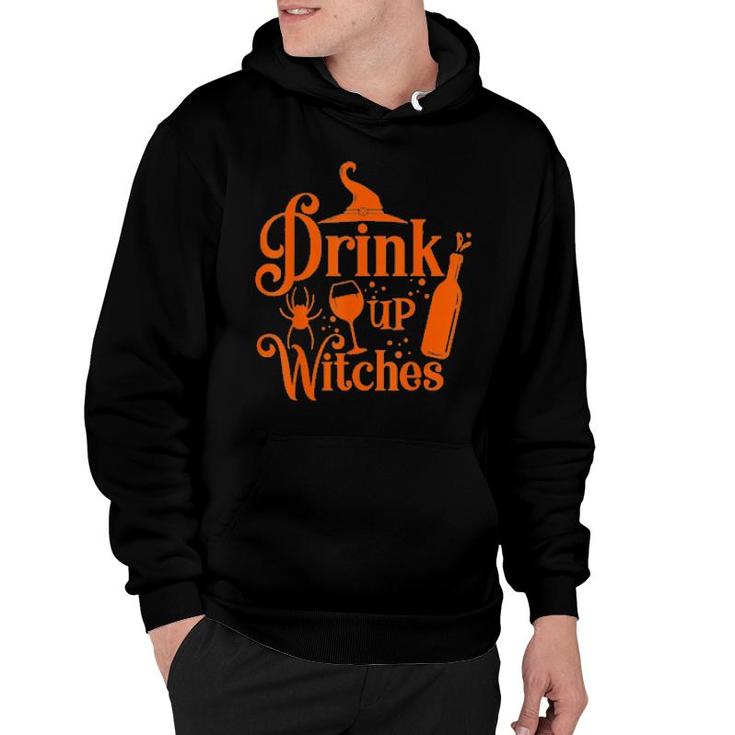 Drink Up Witches Halloween Drinking Wine Glass Lover Tee  Hoodie
