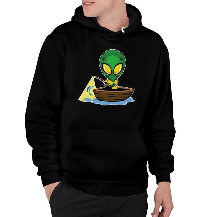 Exterrestrial Ufo Lake Fishermen Sail Fish Fishing Alien Dad Hoodie