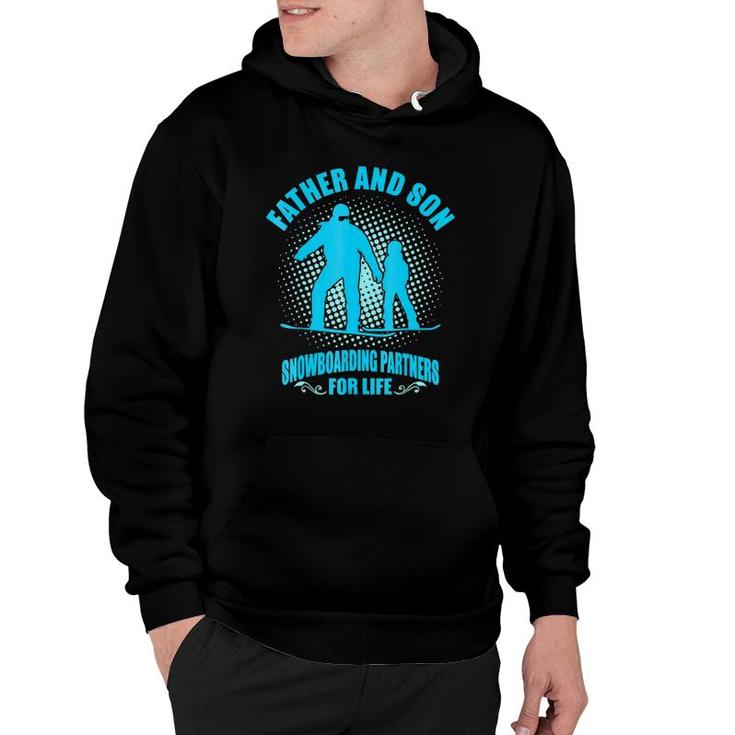 Father Son Snowboarding Partners For Life Father's Day Hoodie