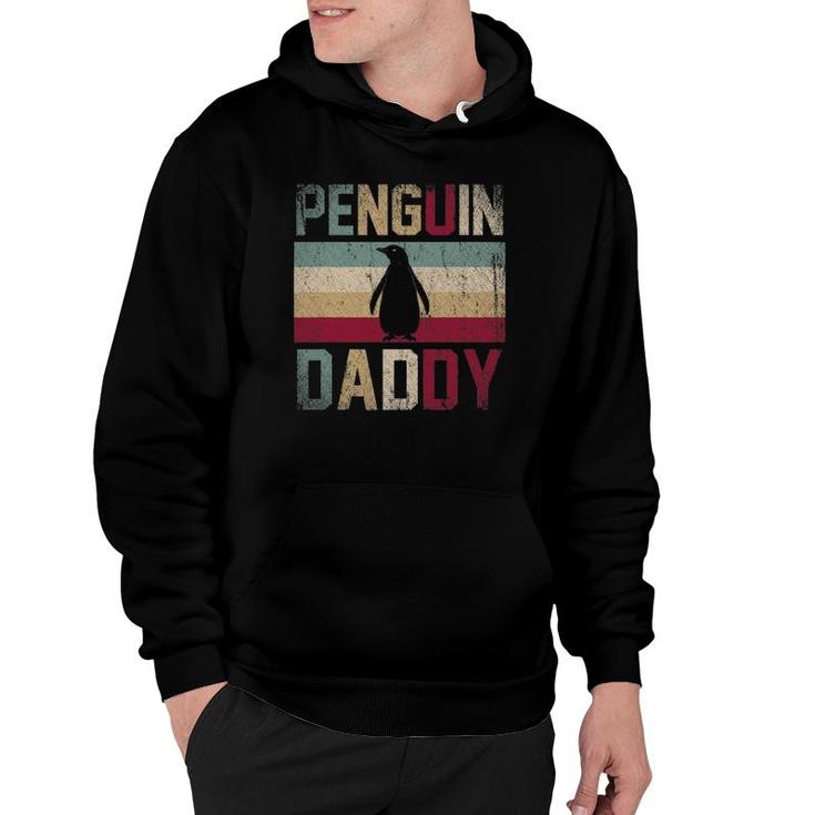 Father's Day Gift Idea Animal Lover Dad Retro Penguin Hoodie