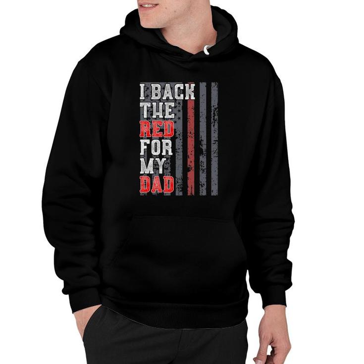 Firefighter  For Daughter Son Support Dad Thin Red Line Hoodie