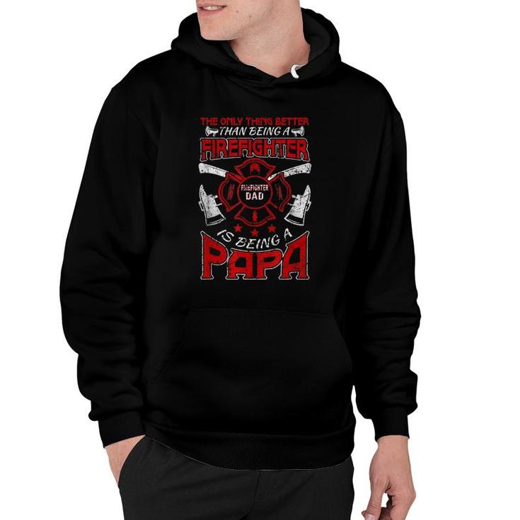 Firefighter Papa Fire Fighter Dad For Father's Day Fireman Hoodie