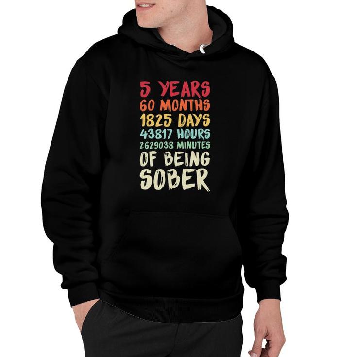 Five Years Clean Addiction Recovery 5 Years Sober Hoodie